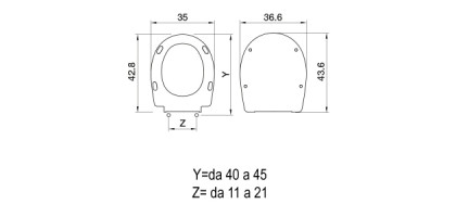Sedile wc in termoindurente dynasty H050