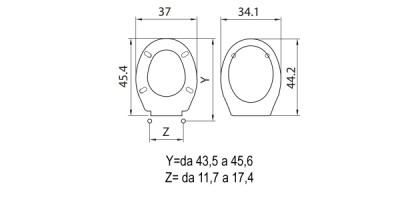 Sedile wc in termoindurente z1 H011