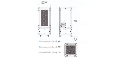 Depuratore d'aria Vortice Depuro Pro 150 con filtri Hepa H14