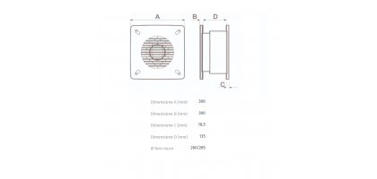 ASPIRATORE CON VENTOLA ELICOIDALE 150/6" ARI-LL-S da incasso |VORTICE VARIO I